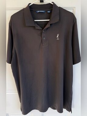 Cutter & Buck Black Performance Polo Shirt LG VBCC Stretch Golf